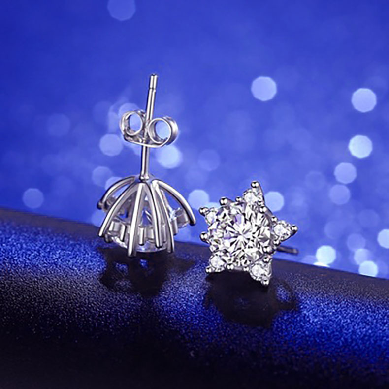Simple Moissanite Stud Earrings S925 Silver Moissanite Earrings for Women Eardrop Earring Female Factory Accessory/Jewelry with Certificate Simple Moissanite Stud Earrings S925 Silver Moissanite Earrings for Women Eardrop Earring Female Factory Accessory/Jewelry with Certificate