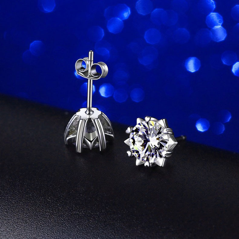 Simple Moissanite Stud Earrings S925 Silver Moissanite Earrings for Women Eardrop Earring Female Factory Accessory/Jewelry with Certificate Simple Moissanite Stud Earrings S925 Silver Moissanite Earrings for Women Eardrop Earring Female Factory Accessory/Jewelry with Certificate