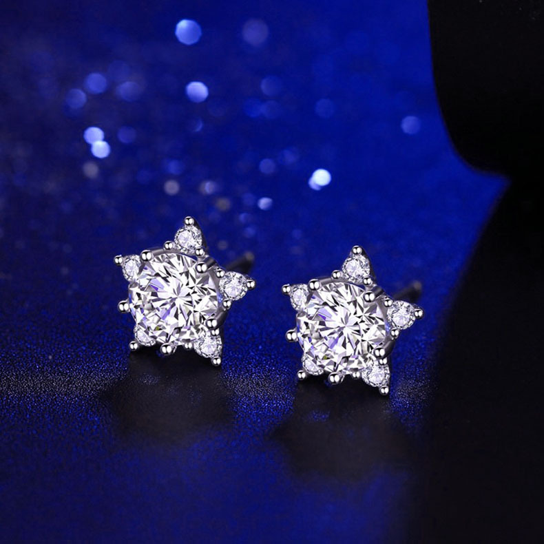 Simple Moissanite Stud Earrings S925 Silver Moissanite Earrings for Women Eardrop Earring Female Factory Accessory/Jewelry with Certificate Simple Moissanite Stud Earrings S925 Silver Moissanite Earrings for Women Eardrop Earring Female Factory Accessory/Jewelry with Certificate