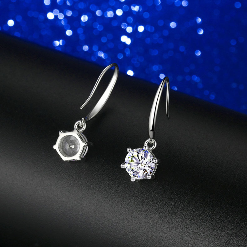 Simple Moissanite Stud Earrings S925 Silver Moissanite Earrings for Women Eardrop Earring Female Factory Accessory/Jewelry with Certificate Simple Moissanite Stud Earrings S925 Silver Moissanite Earrings for Women Eardrop Earring Female Factory Accessory/Jewelry with Certificate