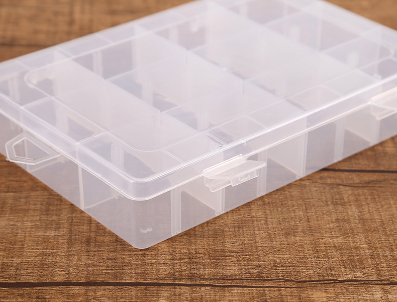 Detachable 12-Grid Storage Box Transparent Pp Plastic Box Jewelry Accessory Box Tool Finishing Packing Box Wholesale