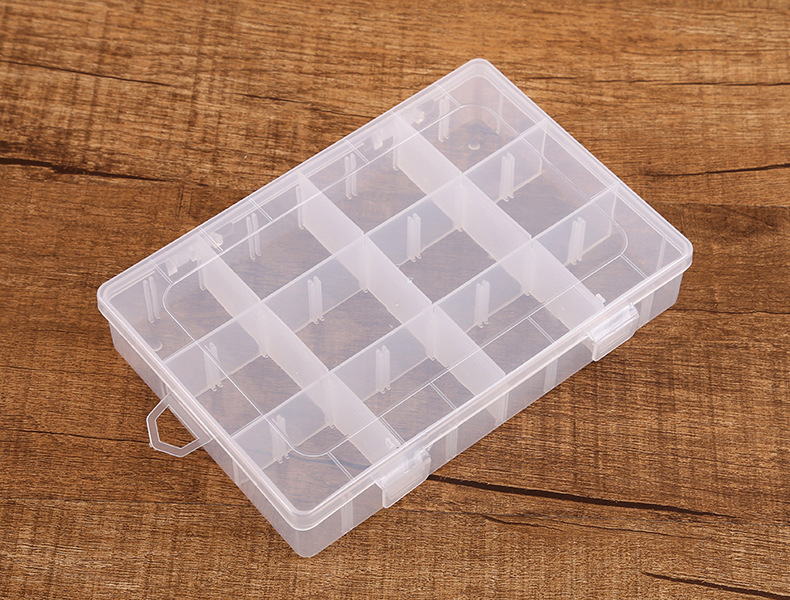 Detachable 12-Grid Storage Box Transparent Pp Plastic Box Jewelry Accessory Box Tool Finishing Packing Box Wholesale