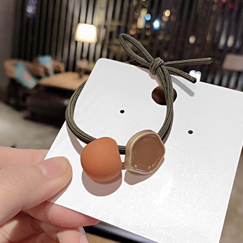 Korean Dongdaemun Hair Accessory round Beads Rubber Band Morandi Hair Band Online Influencer Head String Small Jewelry Girl Hair Ties/Hair Bands Korean Dongdaemun Hair Accessory round Beads Rubber Band Morandi Hair Band Online Influencer Head String Small Jewelry Girl Hair Ties/Hair Bands