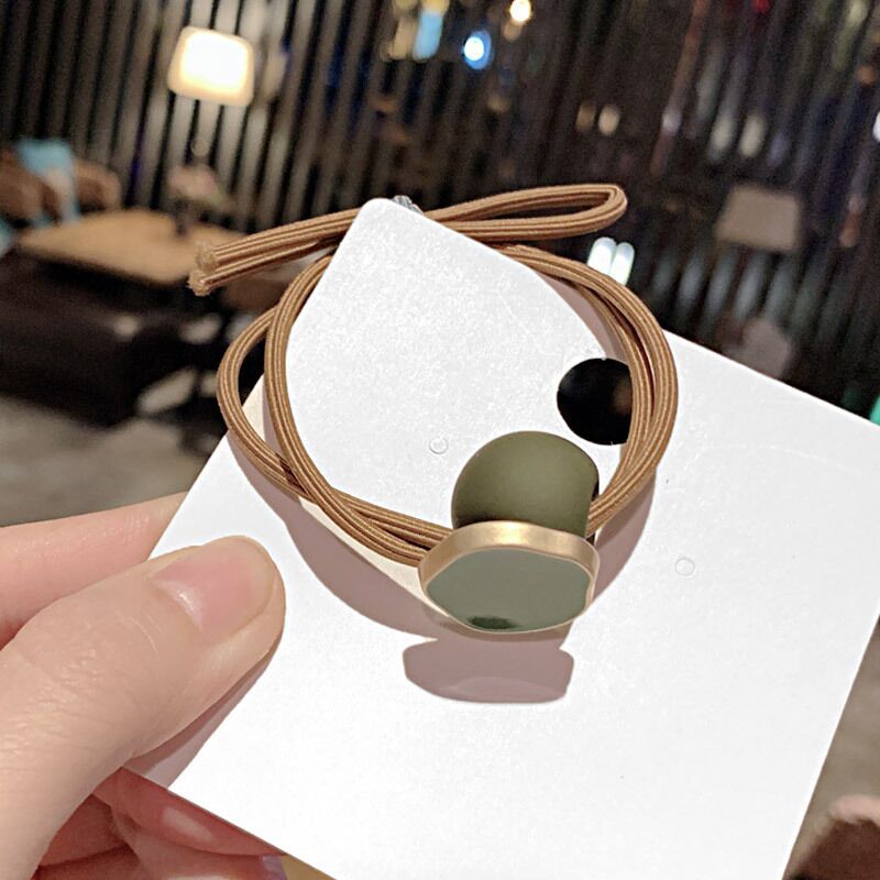 Korean Dongdaemun Hair Accessory round Beads Rubber Band Morandi Hair Band Online Influencer Head String Small Jewelry Girl Hair Ties/Hair Bands Korean Dongdaemun Hair Accessory round Beads Rubber Band Morandi Hair Band Online Influencer Head String Small Jewelry Girl Hair Ties/Hair Bands