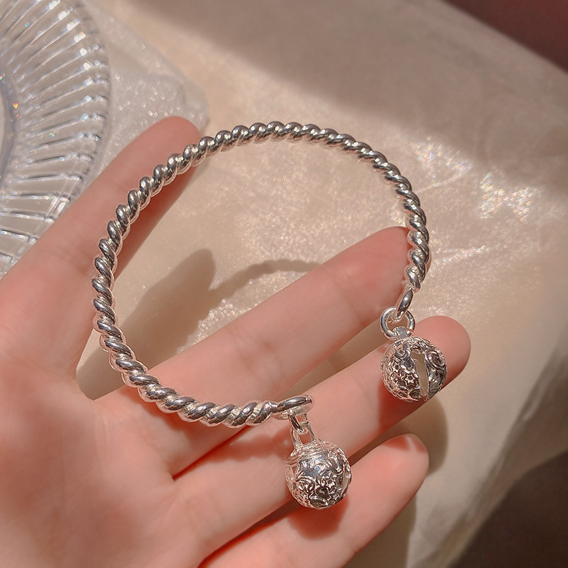 Hand Accessory Bracelet Bracelet One-Step Double Bell Twisted Wire Simple Hand Jewelry