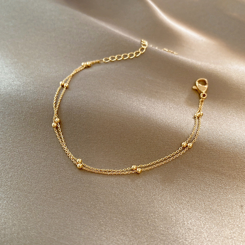 Hand Accessory Bracelet Bracelet One-Step Double Bell Twisted Wire Simple Hand Jewelry