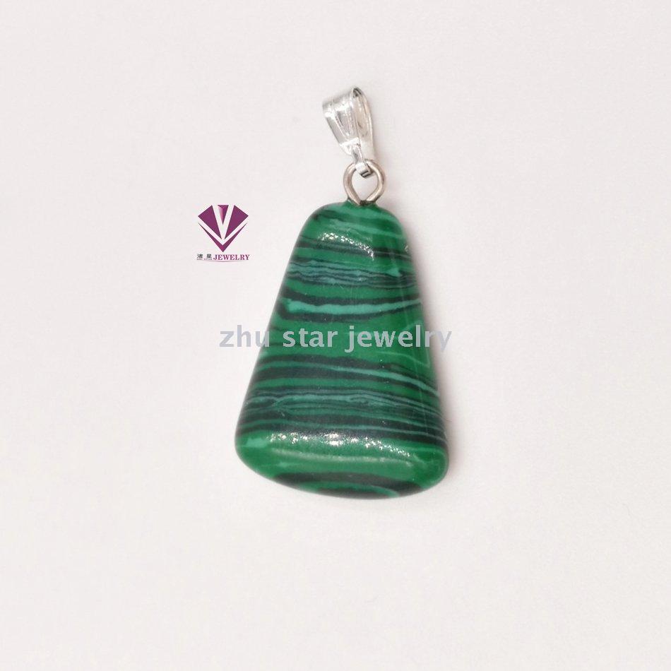 Trapezoid Shape Semi-Precious Natural Stone Beads Pendant Charm For Necklace Making Jewelry Accessory