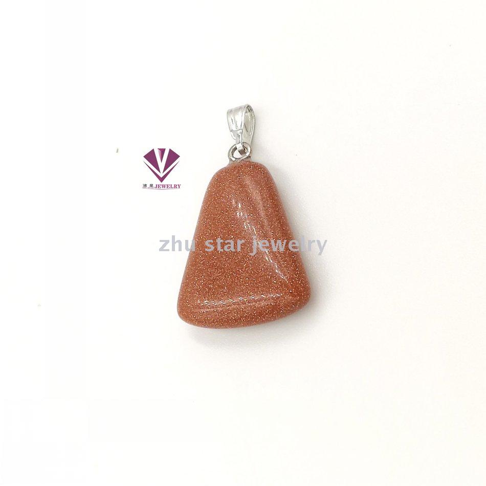 Trapezoid Shape Semi-Precious Natural Stone Beads Pendant Charm For Necklace Making Jewelry Accessory