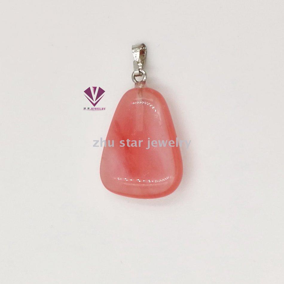 Trapezoid Shape Semi-Precious Natural Stone Beads Pendant Charm For Necklace Making Jewelry Accessory