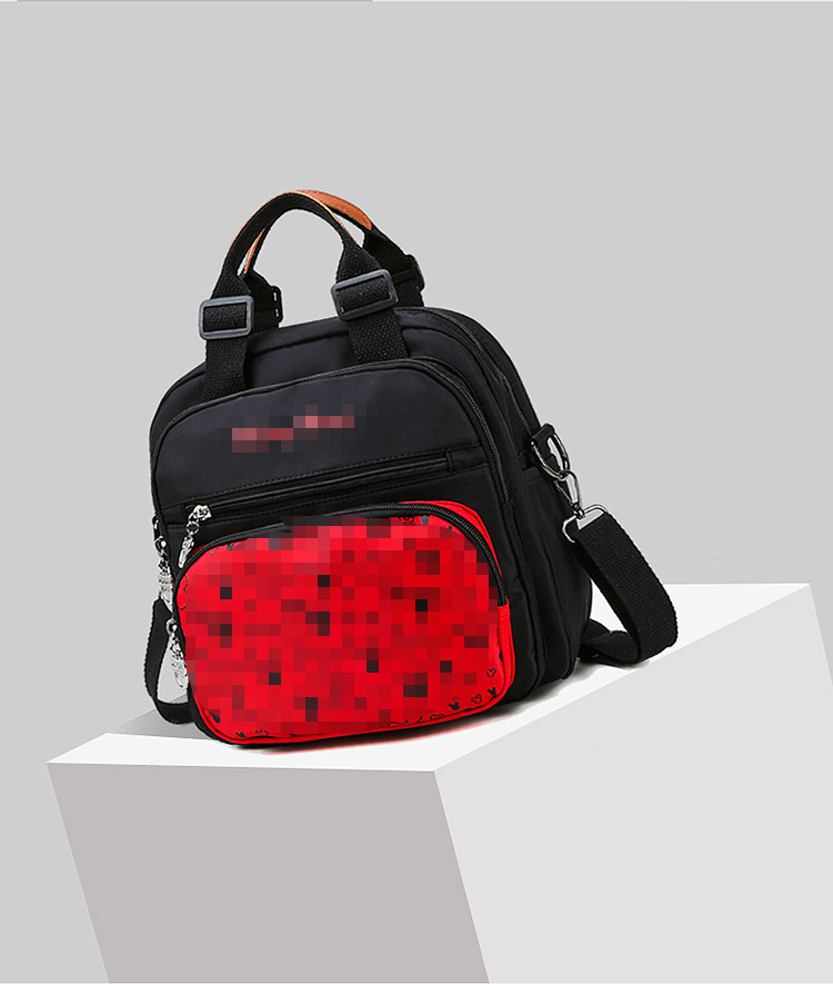 Korean Style Fashion Cartoon Printed Backpack Baby Diaper Bag Multi-Functional Shoulder Bag Small Portable Outing Handbags for Moms