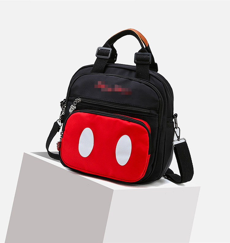 Korean Style Fashion Cartoon Printed Backpack Baby Diaper Bag Multi-Functional Shoulder Bag Small Portable Outing Handbags for Moms
