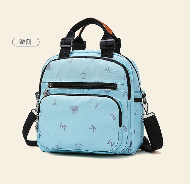 Korean Style Fashion Cartoon Printed Backpack Baby Diaper Bag Multi-Functional Shoulder Bag Small Portable Outing Handbags for Moms