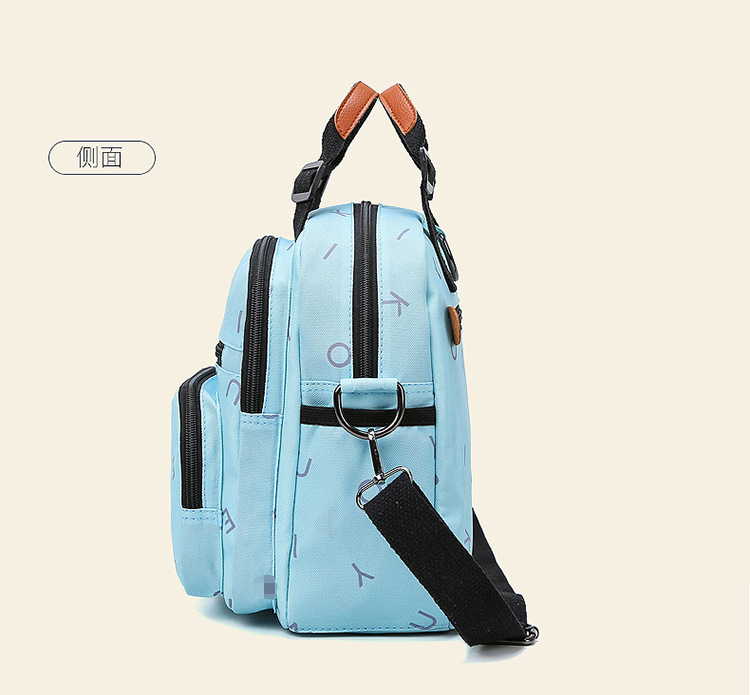 Korean Style Fashion Cartoon Printed Backpack Baby Diaper Bag Multi-Functional Shoulder Bag Small Portable Outing Handbags for Moms