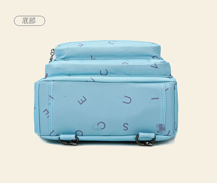 Korean Style Fashion Cartoon Printed Backpack Baby Diaper Bag Multi-Functional Shoulder Bag Small Portable Outing Handbags for Moms
