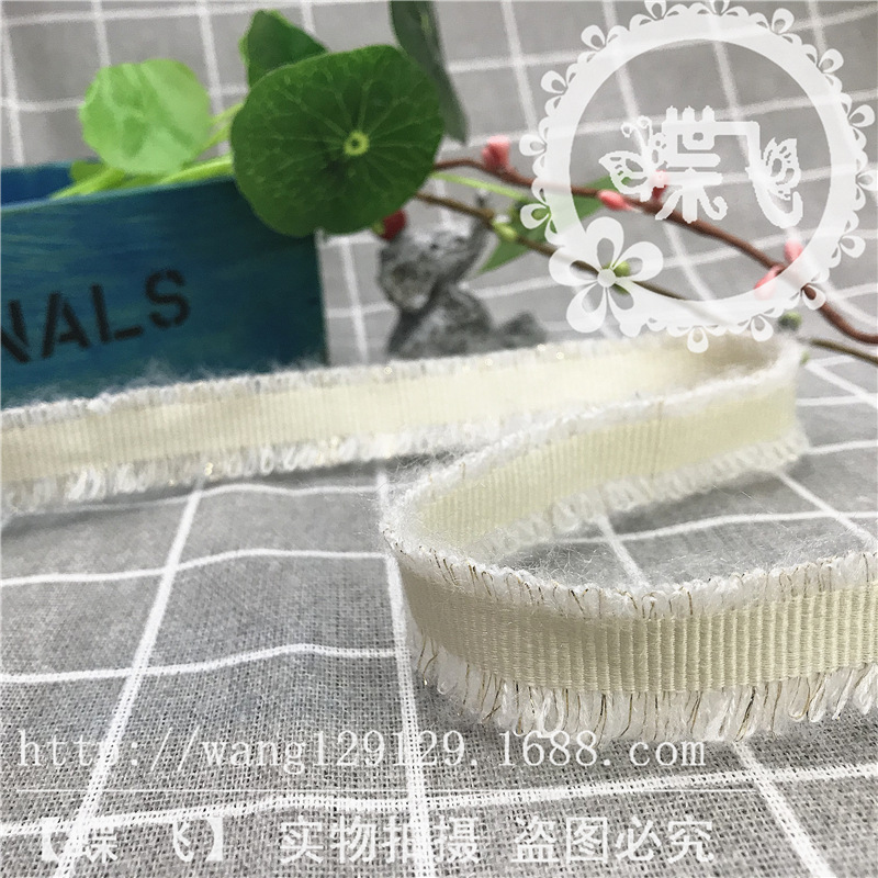 G651 south Korean ribbon new mohair flat double side mini bar dress DIY accessory jewelry