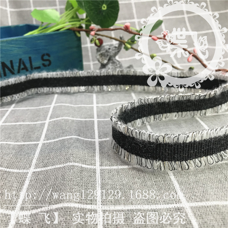 G651 south Korean ribbon new mohair flat double side mini bar dress DIY accessory jewelry