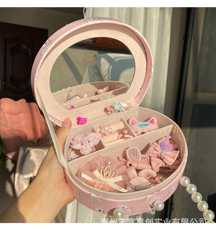 Children's Hair Accessory Organizer Baby Hair Barrettes Set Girl's Korean Hairpin Jewelry Headband Box