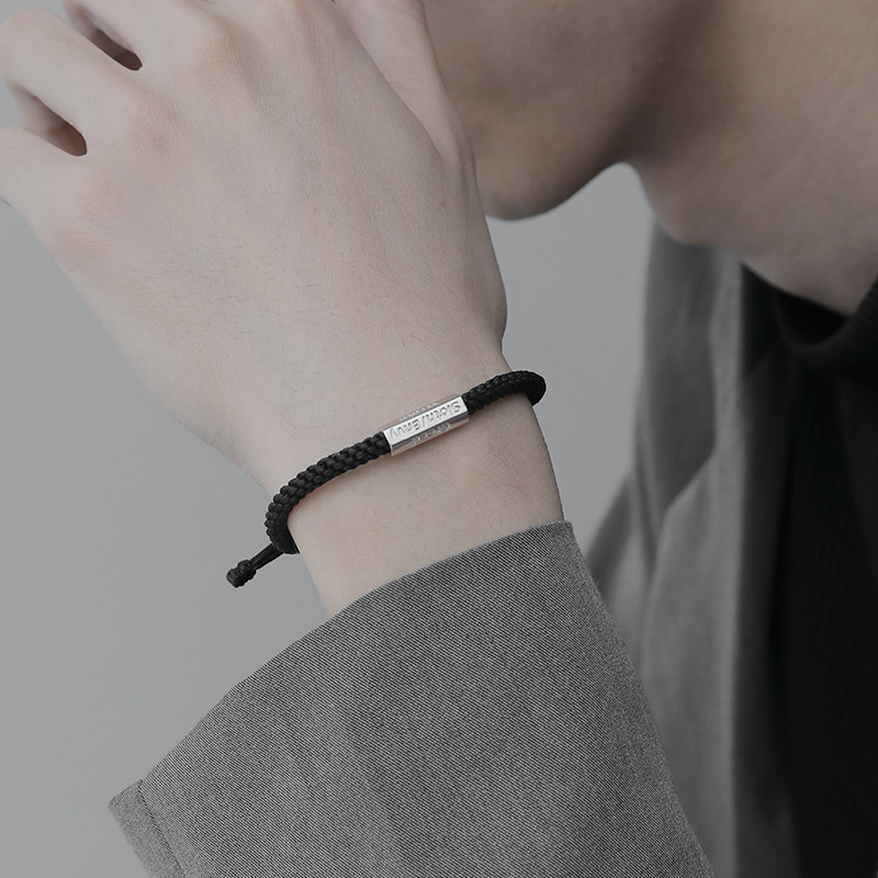 Seven Deadly Sins Bracelet Men&#039;s Fashionable Black Braided Rope Accessory/Jewelry Simple Men&#039;s Bracelet Men&#039;s Bracelet Jewelry