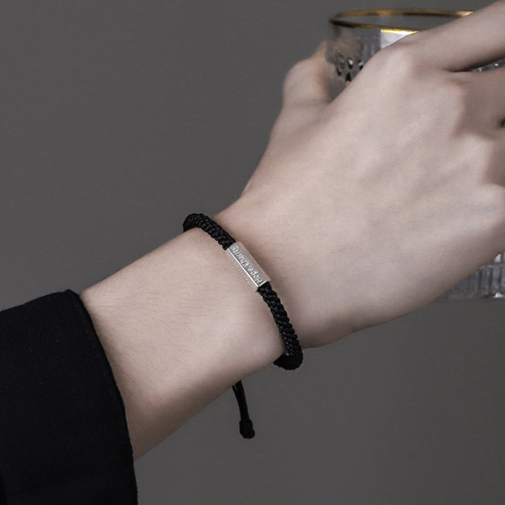 Seven Deadly Sins Bracelet Men&#039;s Fashionable Black Braided Rope Accessory/Jewelry Simple Men&#039;s Bracelet Men&#039;s Bracelet Jewelry