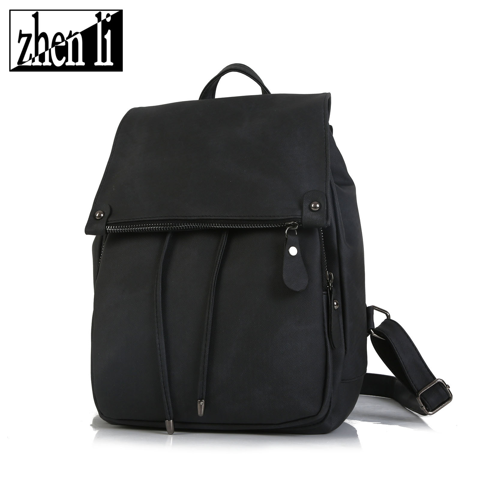 College Wind Backpack Womens 2020 Cross-Border New Trend PU Leather Handbags Fashion Solid Color Ladies Bags