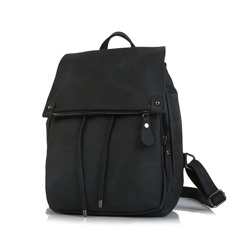 College Wind Backpack Womens 2020 Cross-Border New Trend PU Leather Handbags Fashion Solid Color Ladies Bags