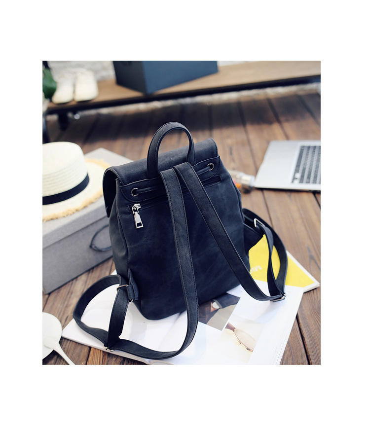 College Wind Backpack Womens 2020 Cross-Border New Trend PU Leather Handbags Fashion Solid Color Ladies Bags