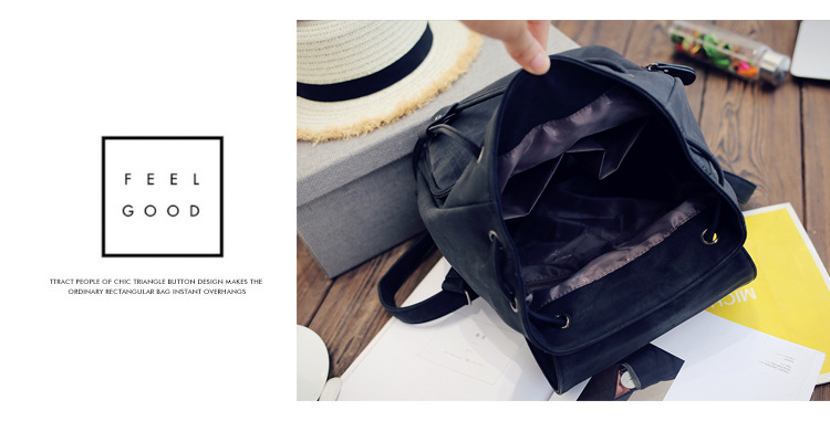 College Wind Backpack Womens 2020 Cross-Border New Trend PU Leather Handbags Fashion Solid Color Ladies Bags