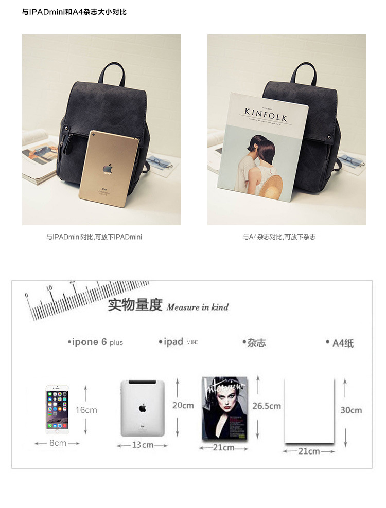 College Wind Backpack Womens 2020 Cross-Border New Trend PU Leather Handbags Fashion Solid Color Ladies Bags