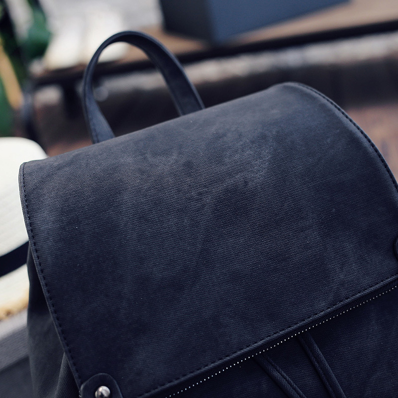 College Wind Backpack Womens 2020 Cross-Border New Trend PU Leather Handbags Fashion Solid Color Ladies Bags