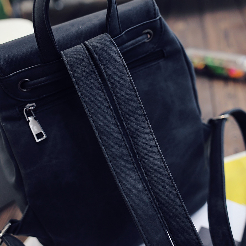 College Wind Backpack Womens 2020 Cross-Border New Trend PU Leather Handbags Fashion Solid Color Ladies Bags