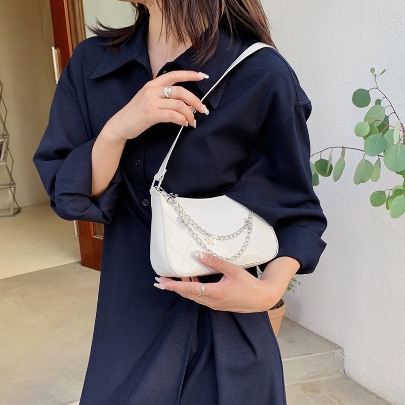 Thick Chain Small Handbags Women&#039;s 2021 New Baguette Underarm Phone Bag Fashion Portable Shoulder Messenger Bag