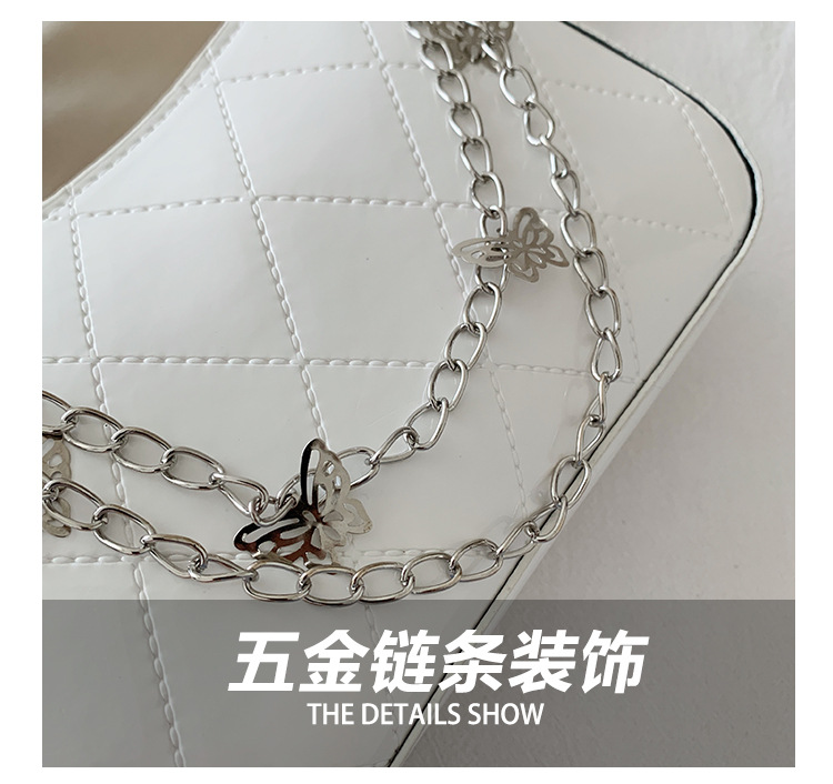 Thick Chain Small Handbags Women's 2021 New Baguette Underarm Phone Bag Fashion Portable Shoulder Messenger Bag Thick Chain Small Handbags Women's 2021 New Baguette Underarm Phone Bag Fashion Portable Shoulder Messenger Bag