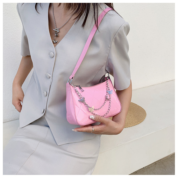 Thick Chain Small Handbags Women's 2021 New Baguette Underarm Phone Bag Fashion Portable Shoulder Messenger Bag Thick Chain Small Handbags Women's 2021 New Baguette Underarm Phone Bag Fashion Portable Shoulder Messenger Bag