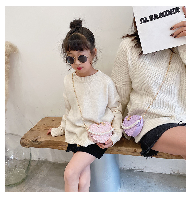 Lucky Pig Korean Cute Cartoon Kid's Messenger Bag Fashion Casual Pu Mirror Princess Handbags Wholesale