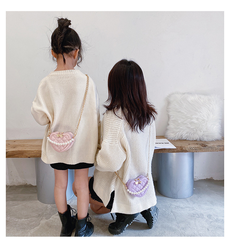 Lucky Pig Korean Cute Cartoon Kid's Messenger Bag Fashion Casual Pu Mirror Princess Handbags Wholesale