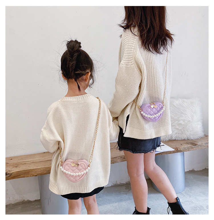 Lucky Pig Korean Cute Cartoon Kid's Messenger Bag Fashion Casual Pu Mirror Princess Handbags Wholesale