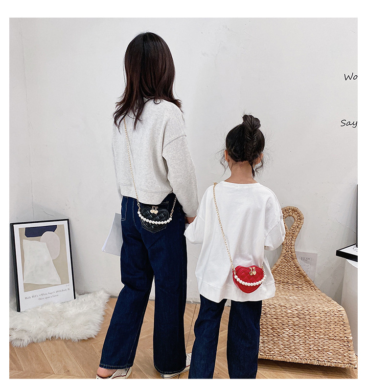 Lucky Pig Korean Cute Cartoon Kid's Messenger Bag Fashion Casual Pu Mirror Princess Handbags Wholesale