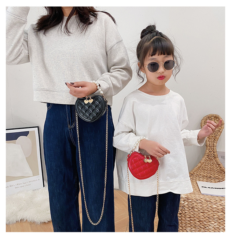 Lucky Pig Korean Cute Cartoon Kid's Messenger Bag Fashion Casual Pu Mirror Princess Handbags Wholesale