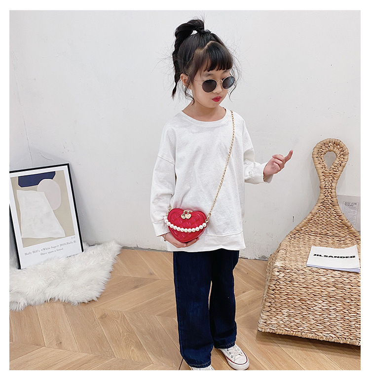 Lucky Pig Korean Cute Cartoon Kid's Messenger Bag Fashion Casual Pu Mirror Princess Handbags Wholesale