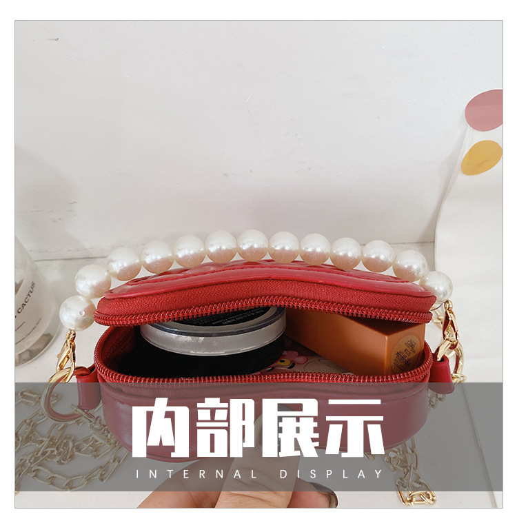 Lucky Pig Korean Cute Cartoon Kid's Messenger Bag Fashion Casual Pu Mirror Princess Handbags Wholesale