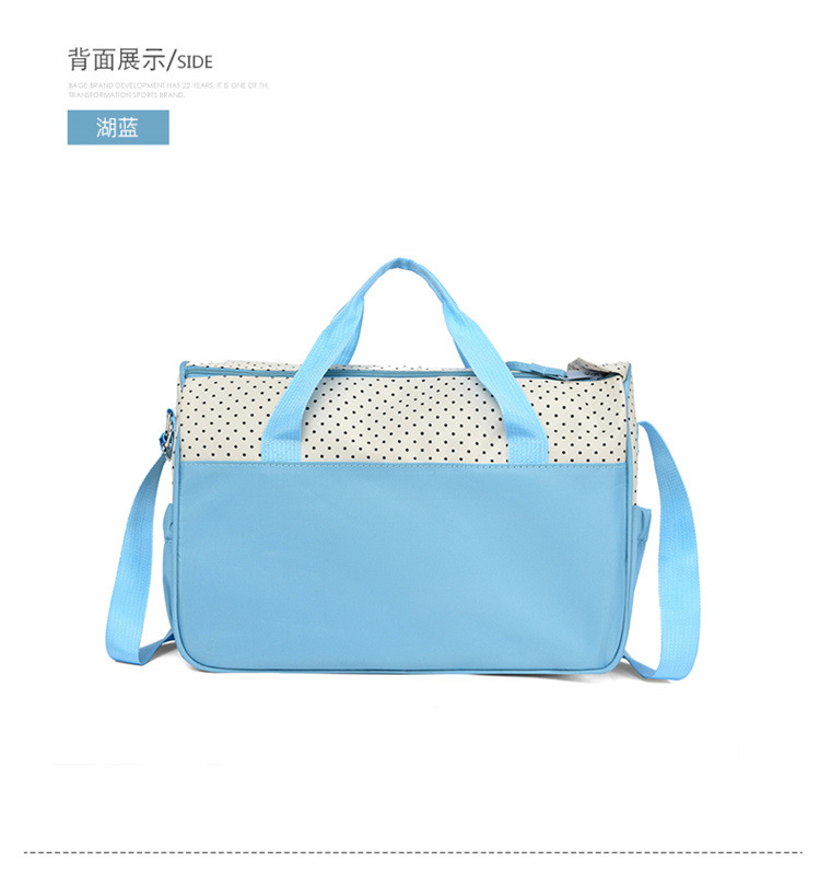 Foreign Trade Wholesale Fashion Fashion Shoulder Handbags for Moms Careful Large and Small Five-Piece Set Baby Diaper Bag Mother Bag Delivery