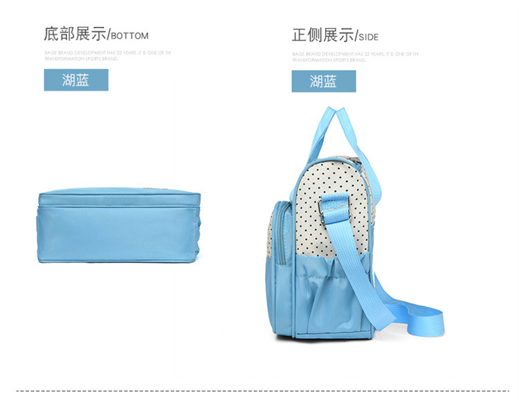 Foreign Trade Wholesale Fashion Fashion Shoulder Handbags for Moms Careful Large and Small Five-Piece Set Baby Diaper Bag Mother Bag Delivery