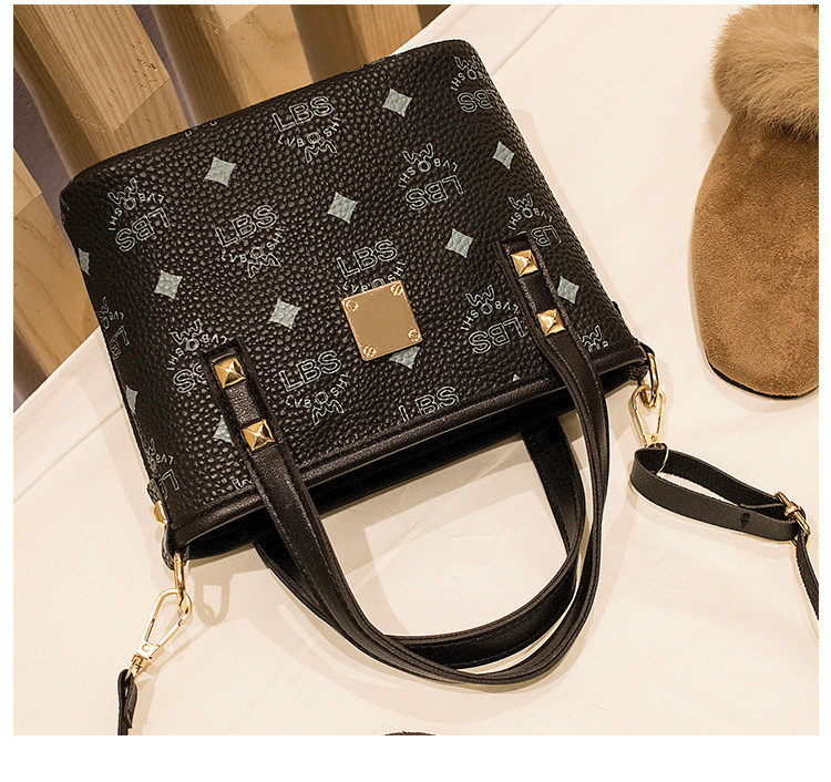 Women's Handbags 2021 New Printed Contrast Color Crossbody Small Bucket Bag Fashion All-Match Mobile Phone Bag Gift Bag