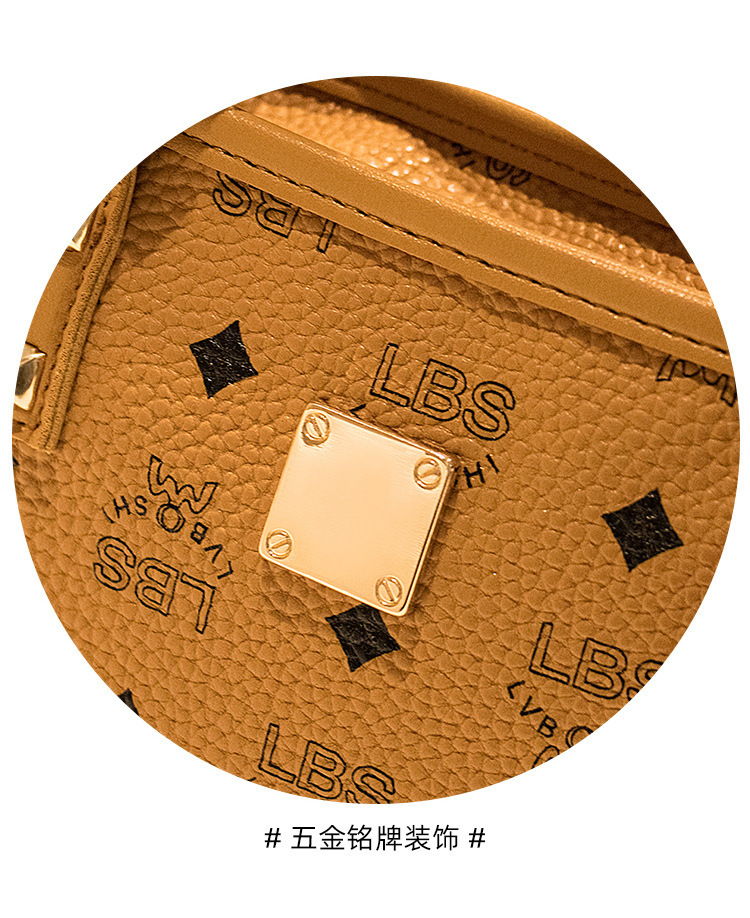 Women's Handbags 2021 New Printed Contrast Color Crossbody Small Bucket Bag Fashion All-Match Mobile Phone Bag Gift Bag