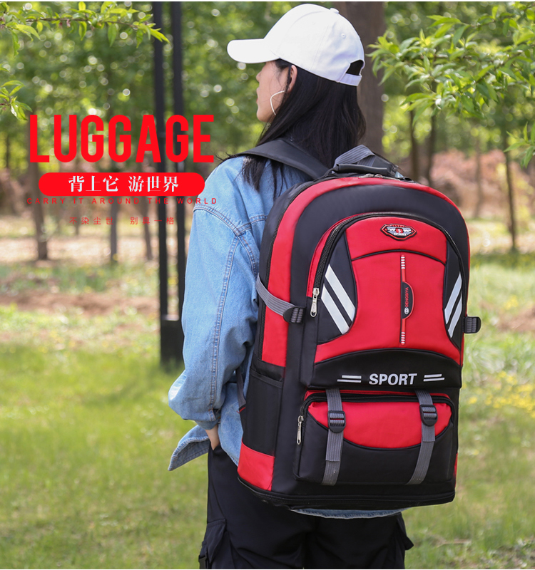 Outdoor Mountaineering Bag Backpack Men's Large Capacity Backpack Travel Women's Backpack Waterproof Travel Bag Light Walking Shiralee Outdoor Mountaineering Bag Backpack Men's Large Capacity Backpack Travel Women's Backpack Waterproof Travel Bag Light Walking Shiralee