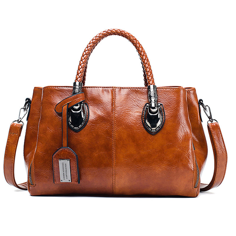 New you la pi Handbags Europe and the United States Boston Soft Leather Bag tuo te bao One Piece Dropshipping Fashion