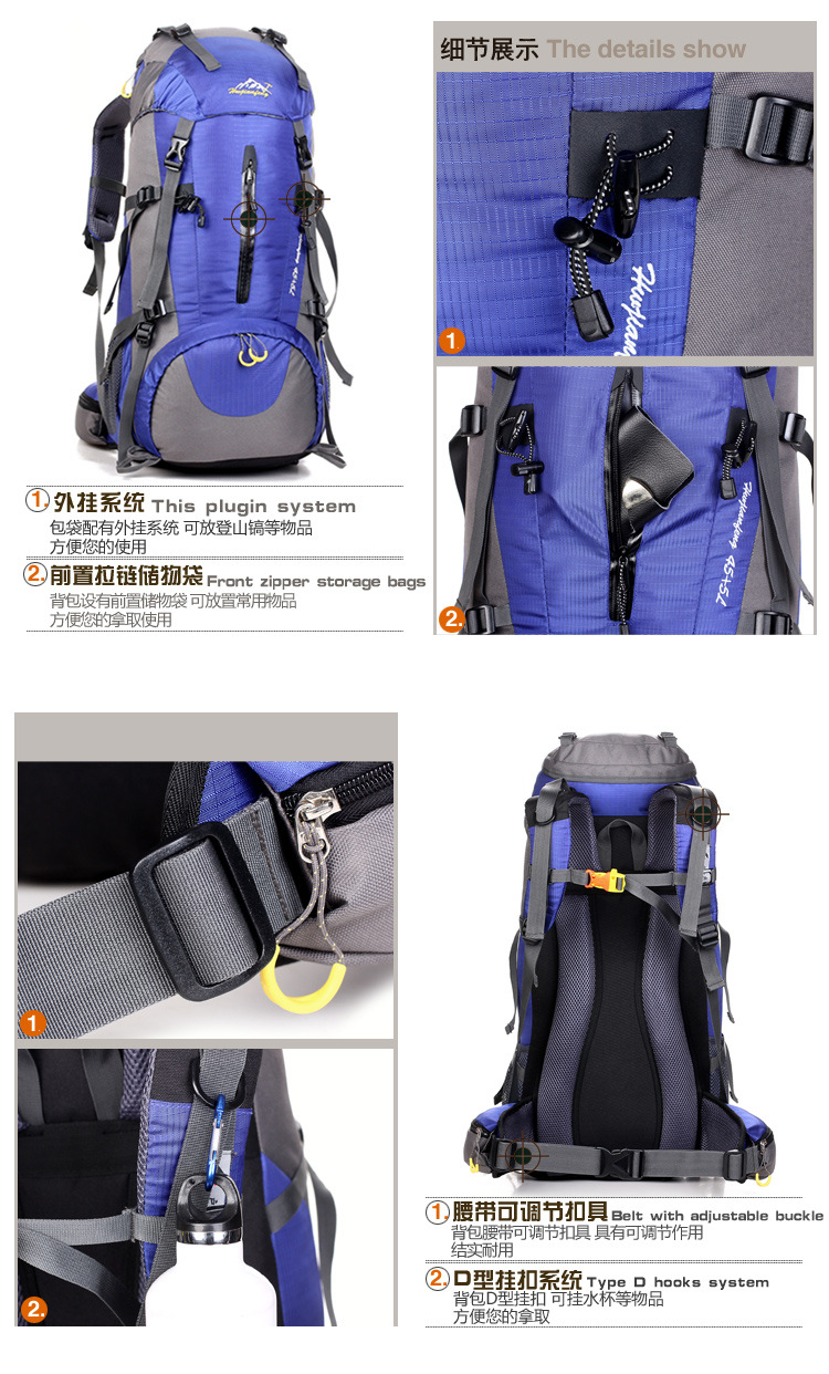 Zhenchang Treasure Popular Cross-Border Outdoor Sports Backpack Large Backpack Mountaineering Bag Travel Bag Large Capacity Backpack Zhenchang Treasure Popular Cross-Border Outdoor Sports Backpack Large Backpack Mountaineering Bag Travel Bag Large Capacity Backpack