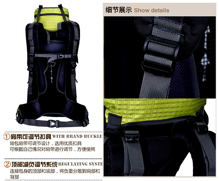 [Factory Direct Sales] Waterproof Large Capacity Outdoor Hiking Travel Mountaineering Bag Sports Backpack Travel Bag