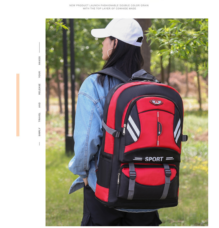 Outdoor Mountaineering Bag Backpack Men's Large Capacity Backpack Travel Women's Backpack Waterproof Travel Bag Light Walking Shiralee Outdoor Mountaineering Bag Backpack Men's Large Capacity Backpack Travel Women's Backpack Waterproof Travel Bag Light Walking Shiralee