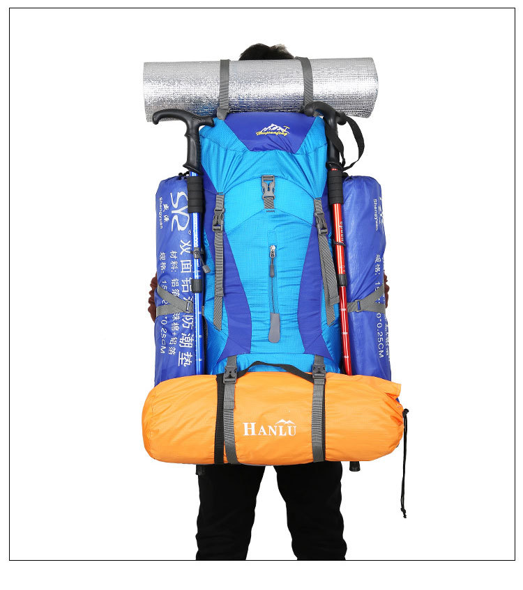 Hu Wai Jian Feng New Professional Mountaineering Bag Outdoor Camping Backpack Large Capacity Casual Fashion Men's and Women's Backpack
